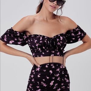 For Love & Lemons Laramie Crop Top Sz Small - Brand New with Tags